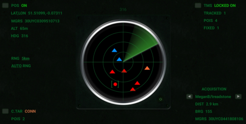 Marine radar screen