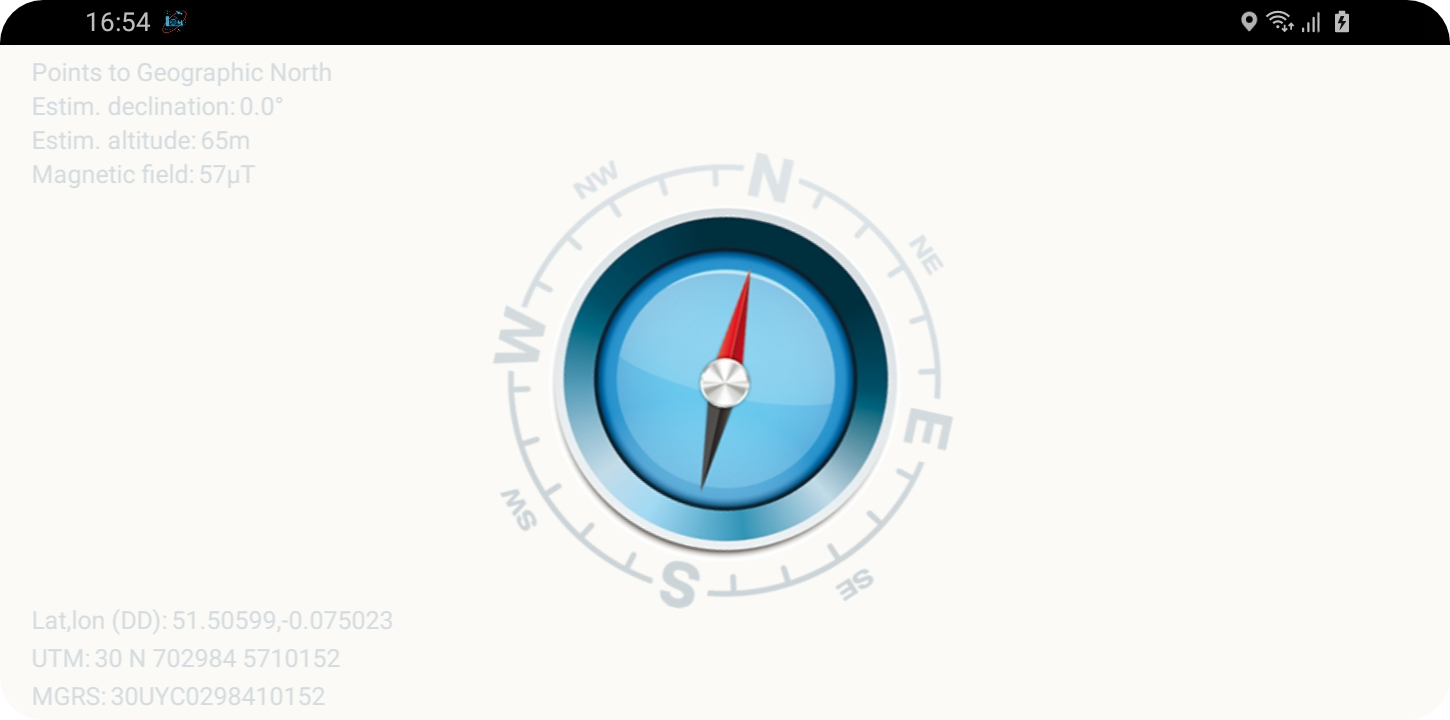 phone app compass screenshot