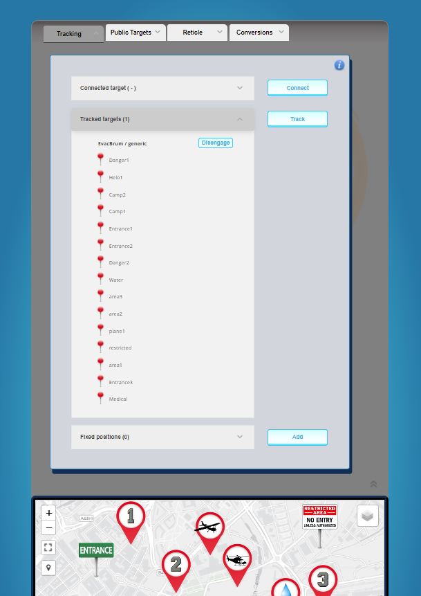 Web Tracking Console map